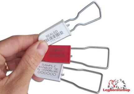 selo plástico tipo cadeado para companhias aereas padlockseal 180x1mm