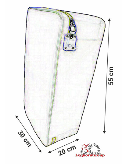 Malas de segurança acolchoadas Daytona reutilizáveis - desenho técnico